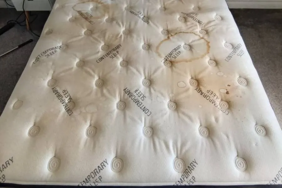 Mattress before cleaning