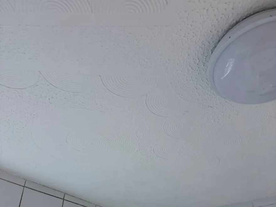 Bathroom ceiling after mould removal